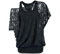Gothicana by EMP 2 in 1 Lace Shirt T-Shirt black XL