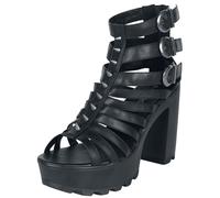 Gothicana by EMP Black High Heels with Straps and Studs High Heel black EU38