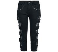 Gothicana by EMP Capri Shorts With Mesh Details Shorts black 29