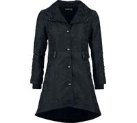 Gothicana by EMP Coat with corset detail on back Coats black XL