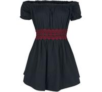 Gothicana by EMP Gothicana Open-Shoulder T-shirt with Lace T-Shirt black