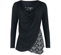 Gothicana by EMP Gothicana X Anne Stokes - Long-sleeved top in double-layer look Long-sleeve Shirt black S