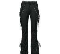 Gothicana by EMP Grace trousers with chains and lacing Cloth Trousers black W28L30