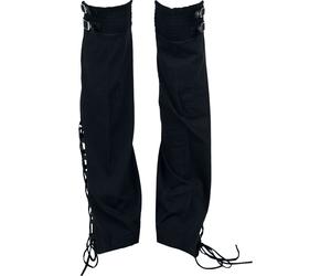 Gothicana by EMP Leg Warmers with Lacing and Buckles Knee Socks black L-XL