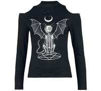 Gothicana by EMP Longsleeved Shirt with cut-out details Long-sleeve Shirt black S