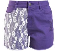 Gothicana by EMP Shorts with Lace Trim Hot Pants lilac 26