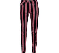 Gothicana by EMP Skarlett - red/black stripes Jeans black red W29L32