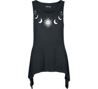 Gothicana by EMP Top with sun and moon print Top black M