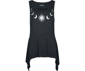 Gothicana by EMP Top with sun and moon print Top black M