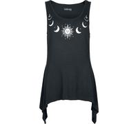 Gothicana by EMP Top with sun and moon print Top black XL