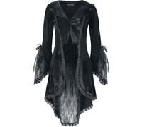 Gothicana by EMP Velvet cardigan with lace details Cardigan black M