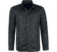 Gothicana by EMP Woven Rose Shirt Long-sleeved Shirt black L