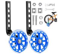 GothicBride Children's Bicycle Stabilisers, Auxiliary Wheels with Silent Flash Wheels, Adjustable Safety Stabilisers, Universal Children's Bicycle Stabilisers with Triangle Reinforcement for 12 14 16