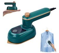 GothicBride Mini Steam Iron, Travel Iron, Foldable, Travel Iron, Mini Light, Dry and Wet Iron, Quick Heating, Travel Steam Iron for Home and On the Go (Green)
