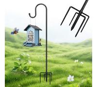 GothicBride Shepherd Hook, Shepherd's Stake Garden for Bird Houses Lanterns, Height-Adjustable Metal Pole Garden Pole with Hooks for Hanging Baskets & Decoration (234 cm)