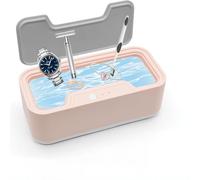 GothicBride Ultrasonic Cleaning Device Glasses 45000 Hz, Ultrasonic Cleaner 500 ml with 3 Cleaning Modes and Small Basket, Ultrasonic Cleaner for Cleaning Watches, Jewellery, Coins, Razor Head (Pink)