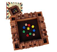 GOTHINK 12 Inch Shut The Box Dice Game - Wooden Table Math Game with 10 Dices 10 Numbers, Ideal 1-4 Players for Family Classroom Home Pub Bar, Kids & Adults