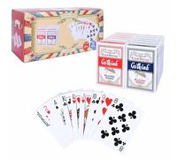 GOTHINK 12 Pack Playing Cards Standard, 6 Red & 6 Blue, Plastic Coated Poker Size Cards, Blue Core Paper Stock, Casino Grade for Poker, Family Games & Gifts