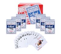 GOTHINK 6 Pack Blue Playing Cards - Casino Grade, Poker Size with Standard Index, Ideal for Texas Hold'em, Blackjack, Euchre & Canasta