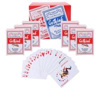 GOTHINK 6 Pack Red Playing Cards - Casino Grade, Poker Size with Standard Index, Ideal for Texas Hold'em, Blackjack, Euchre & Canasta