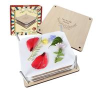 GOTHINK Flower Press Kit - 6 Layers 6 x 6 Inches, Easy to Use, DIY Dried and Preserved Flowers and Leaves, Plants Art & Crafts Wooden Flower Pressing Kit for Adults and Kids