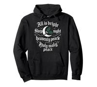 Gothmas Holiday Moon And Holly Dark Festive Christmas Pullover Hoodie