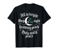 Gothmas Holiday Moon and Holly Dark Festive Christmas T-Shirt