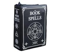 GOTHX LARGE BOOK OF SPELLS Cross Body Messenger Long Strap Hangbag Black Gothic Witchcraft Pagan Pentagram Occult Vegan Leather Festival Travel Bag