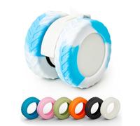 Goticc Luggage Wheel Covers suitcase wheel covers Luggage Wheel Protector Covers for 2.1-2.4 inchs 8 Spinner Wheel Suitcases, bule and white, Luggage Wheel Covers