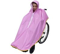 GOTITA Waterproof Poncho for Children's Wheelchair - Children's Raincoat - Rain Cape for Wheelchair - Italian Design Poncho (Pink)