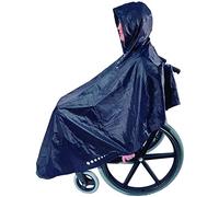 GOTITA - Waterproof poncho for wheelchairs -Universal raincoat - Easy to use rain cape for wheelchairs. Italian design poncho (Navy Blue)