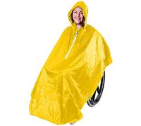 GOTITA - Waterproof poncho for wheelchairs -Universal raincoat - Easy to use rain cape for wheelchairs. Italian design poncho (Yellow)