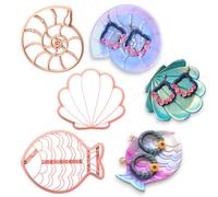 GOTO CLAY TOOLS Trinket Cutter Set for Polymer Clay Display & Jewelry Styling - Fish, Shell & Spiral Shell Shapes | Shellfish-TRI