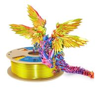 Goto Guard Silk PLA Filament Tri Color Filament of Red, Blue & Yellow PLA, Tri Color PLA, 3D Filamen PLA 1KG(2.2lbs), Multicolor Filament for 3D Printer, 3D Printing Filament 1.75mm