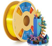Goto Guard Silk PLA Filament Tri Color Filament of Red, Blue & Yellow PLA, Tri Color PLA, 3D Filamen PLA 1KG(2.2lbs), Multicolor Filament for 3D Printer, 3D Printing Filament 1.75mm