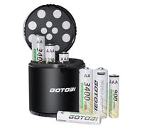 GOTOBI AA/AAA Batteries Rechargeable with Charger, 8 PCS 3400 mWh USB-C Rechargeable AA Batteries,4 PCS 900 mWh 1.5V Constant Output AA Lithium Batteries with Fast Charging Case