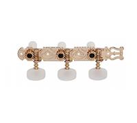 Gotoh Classical Tuners with white pearloid buttons, mounting screws included Gold