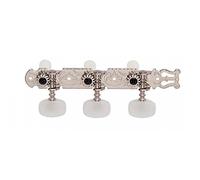 Gotoh Classical Tuners with white pearloid buttons, mounting screws included Nickel