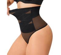 Gotoly Tummy Control Thong Shapewear for Women High Waist Control Knickers Slimming Body Shaper Shaping Underwear Black