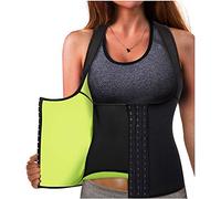 Gotoly Waist Trainer Corset Hot Neoprene Sweat Vest Weight Loss Body Shaper Workout Tank Tops Women (Black, X-Large)