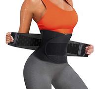 Gotoly Waist Trainer Trimmer for Women Sauna Sweat Weight Loss Tummy Control Cincher Belt Slimming Body Shaper Sports Girdles (Black, Large)