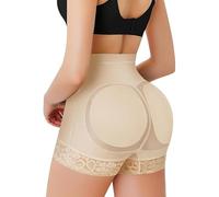 Gotoly Women Butt Lifter Padded Shapewear Tummy Control Knickers Hip Enhancer Panties Body Shaper Underwear Shaping Shorts (Beige, L)