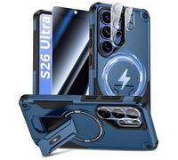 Goton for Samsung Galaxy S26 Ultra Case with Privacy Tempered Glass Screen Protector & Camera Lens Protector, Compatible with MagSafe, Invisible Kickstand, Shockof Phone Cover, Blue
