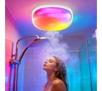 Gotopceed IP65 Waterproof Rechargeable Shower Light - 6″ 300LM Bright, 16 Colors Bathroom Mood Lighting with Touch & Remote, Magnetic Wireless Ceiling/Wall Light for Inside Shower/Bathtub