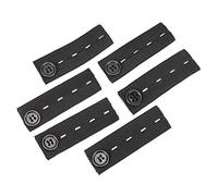GOTOTOP 6Pcs Belt Extension Buckle Adjustable Maternity Pants Flexible Extender Button Elastic Bands Black White Pregnancy Waistband Belly Belt for Women Men Boys Girls(Black)