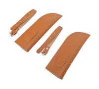 GOTOTOP Adjustable PU Leather Equestrian Flag Holder for Horse Training & Competition, 2PCS Stirrup Flag Carrier Set for Daily Rides & Performances, 6.7 X 2.2in Brown