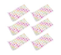 GOTOTOP Alphabet Bubble Stickers Glitter Self Adhesive Letters for Personalizing Scrapbooking, 6 Sheets for Kids Classroom Decoration