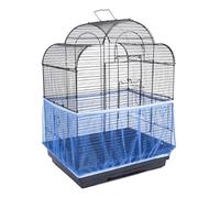 GOTOTOP Bird Cage Cover, 4 Colors Large Breathable Soft Stretchy Seed Catcher Birdcage Nylon Mesh Net Cover(Blue)