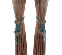 GOTOTOP Little Monkey Curtain Hooks Longtailed Monkey Cartoon Curtain Ties Cloth Fabric Curtain Buckles 55cm with Soft Lightweight Design for Living Room Bedroom Christmas Decor (1)