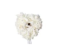 GOTOTOP Romantic Rose Wedding Pillow Cushion, 24x25cm Favor Heart Shaped Wedding Box Bearer Pillow Cushion Gift Box Case Holder Decor Jewelry Boxes